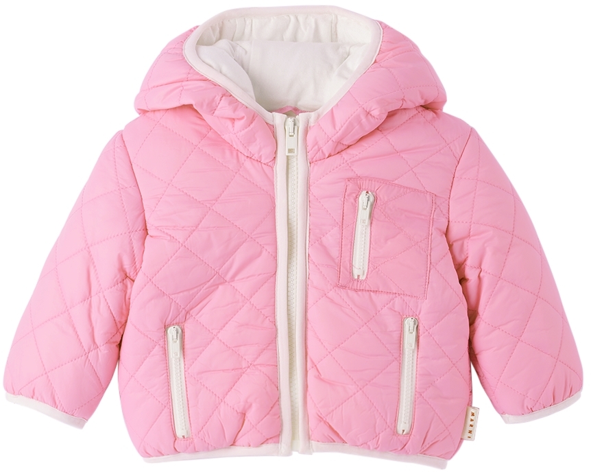 Marni Kids' Baby Pink Hooded Jacket In 0m329