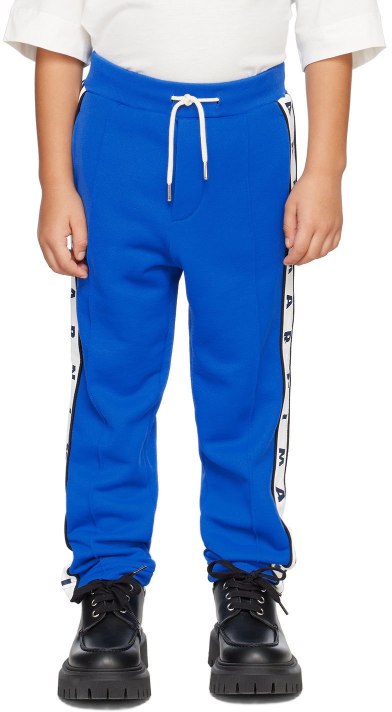Shop Marni Kids Blue Tape Lounge Pants In 0m821