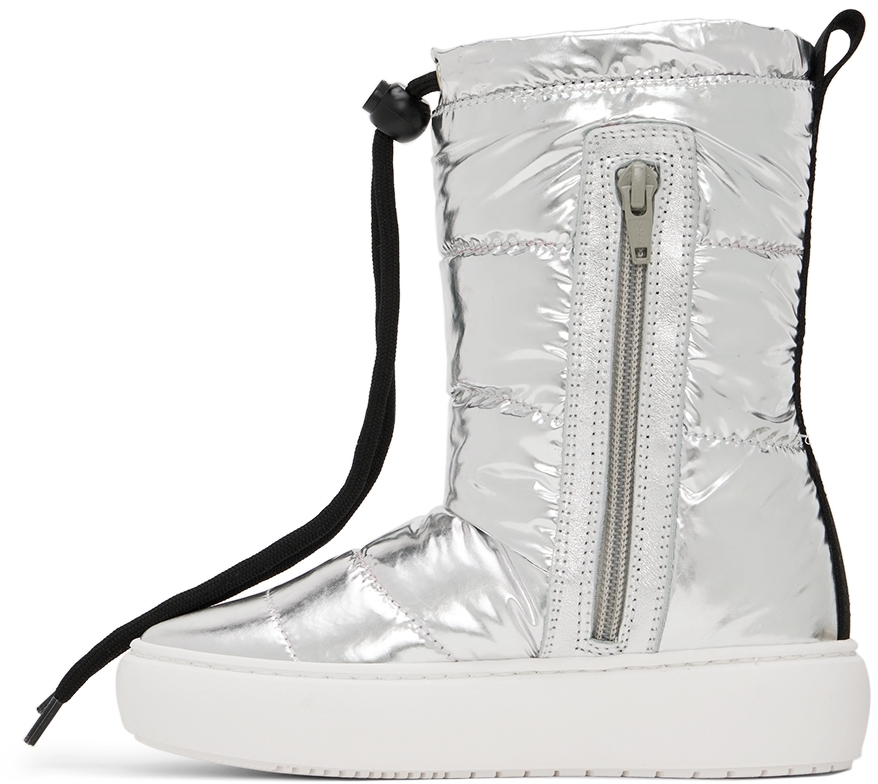 Marni Kids Silver Padded Boots In Var. 3