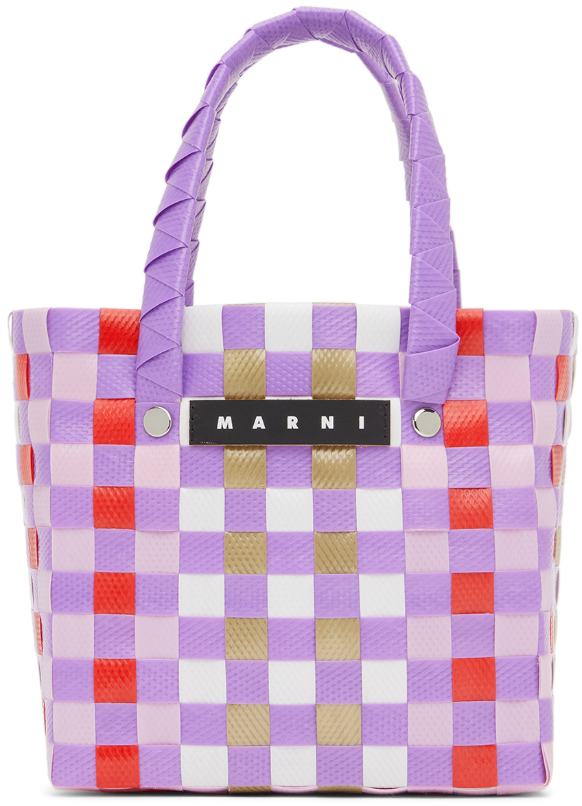 Shop Marni Kids Multicolor Micro Borsa Basket Tote In 0m602