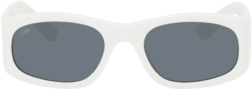Akila White Eazy Sunglasses In White Frame/ Black