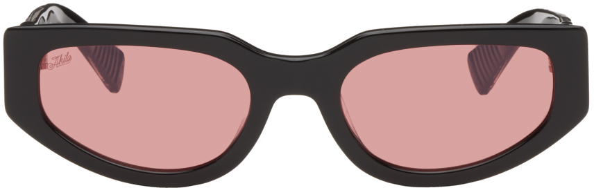 Akila Black Outsider Sunglasses In Black Frame / Pink