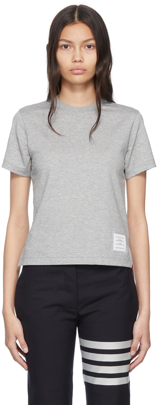 Thom Browne Gray Cotton T-Shirt