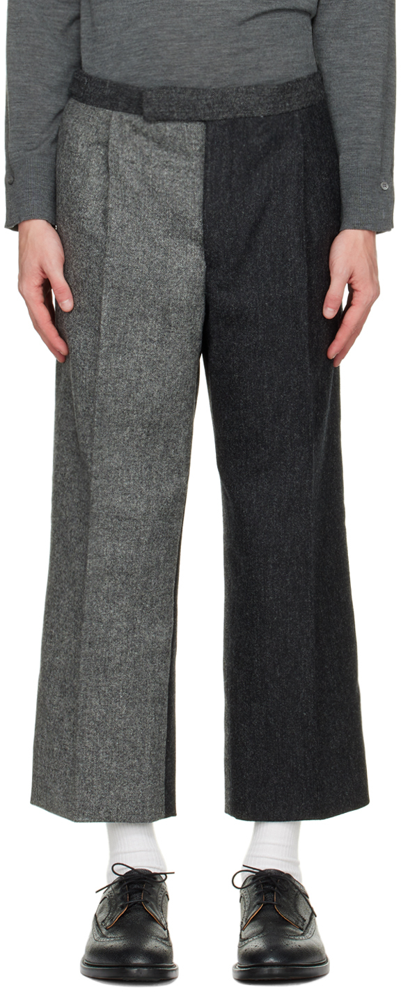 Thom Browne Gray Paneled Trousers