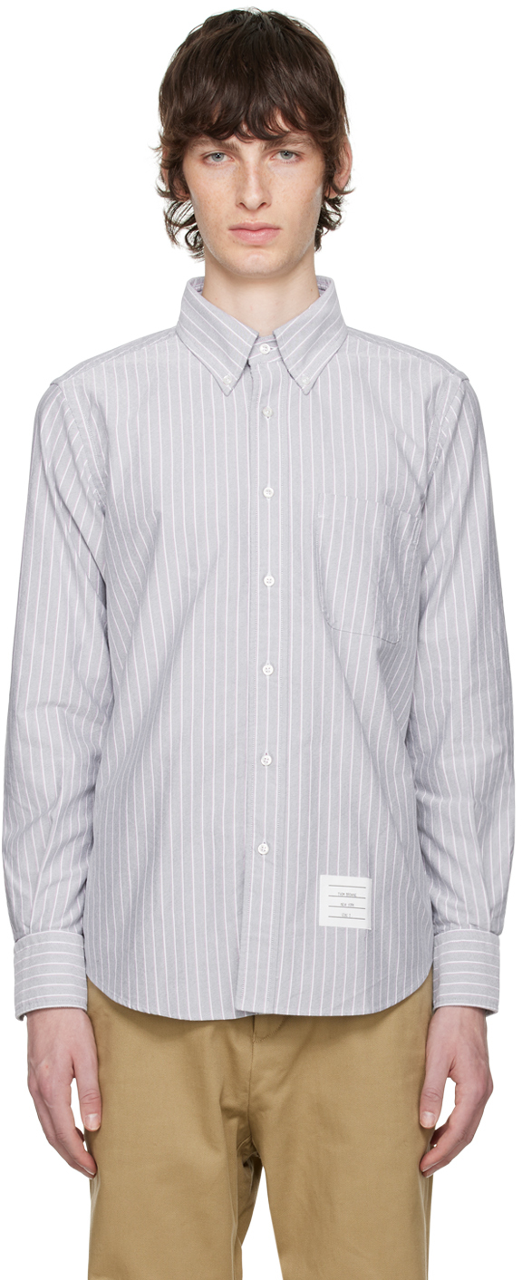 Thom Browne Blue Striped Shirt