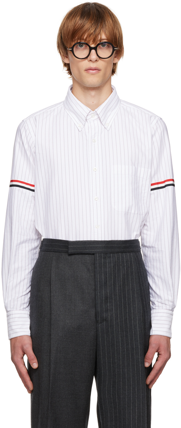 Thom Browne White Armband Shirt SSENSE
