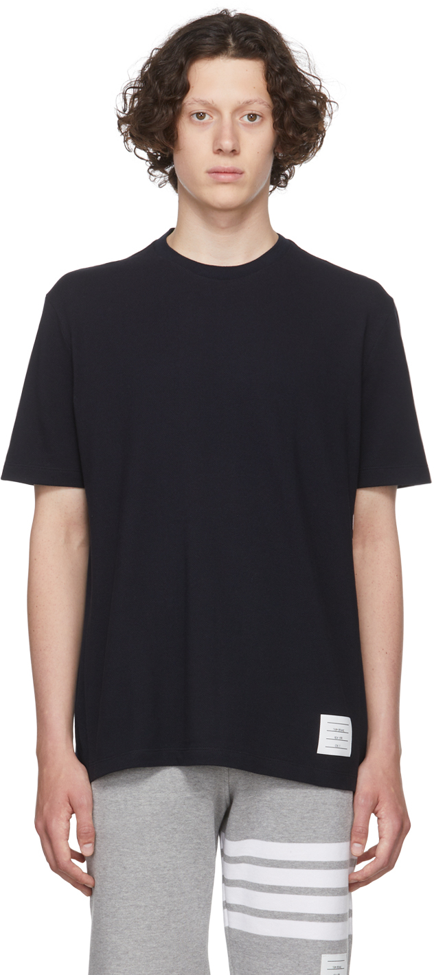 Thom Browne Navy 4-Bar T-Shirt