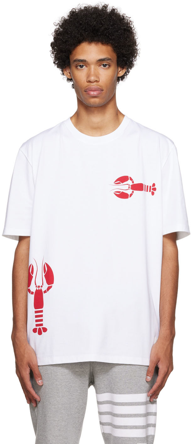 White Lobster T-Shirt Thom Browne on Sale