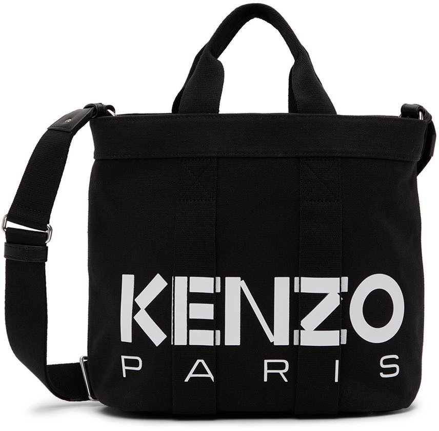 Black Kenzo Paris Small Tote by Kenzo on Sale