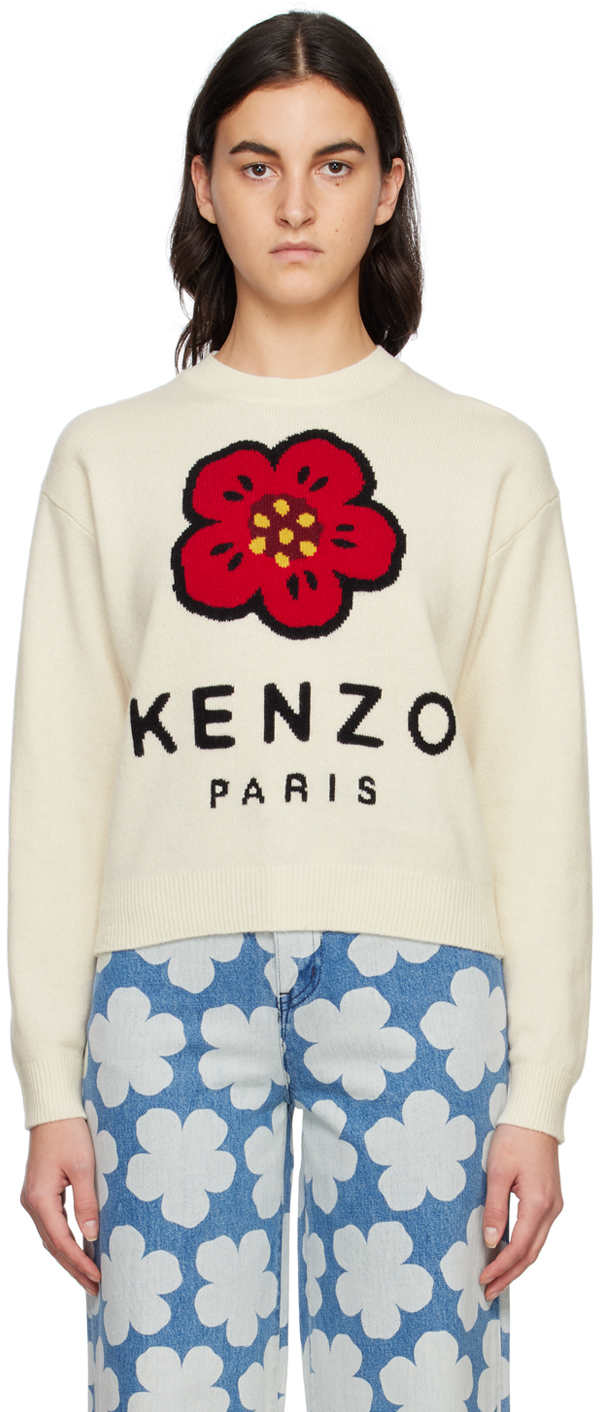 Kenzo Off-White Intarsia Sweater