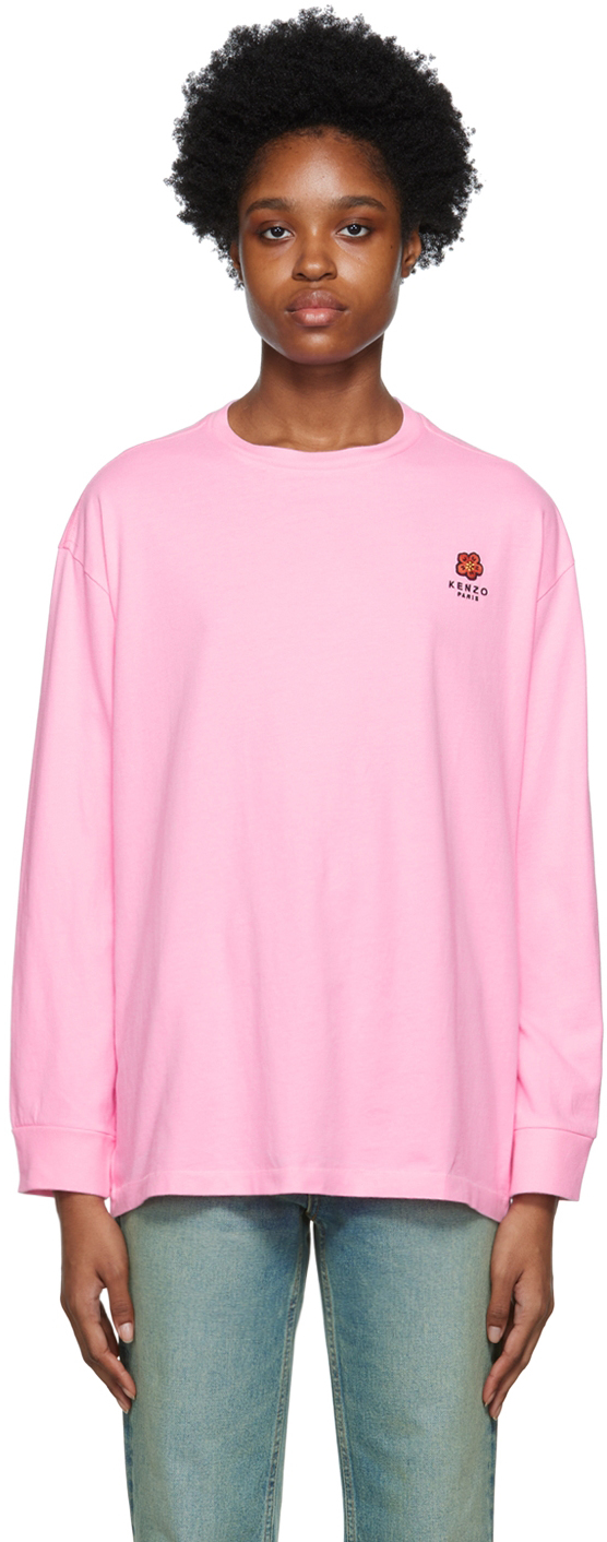 Kenzo Pink Kenzo Paris Boke Flower Long Sleeve T-Shirt