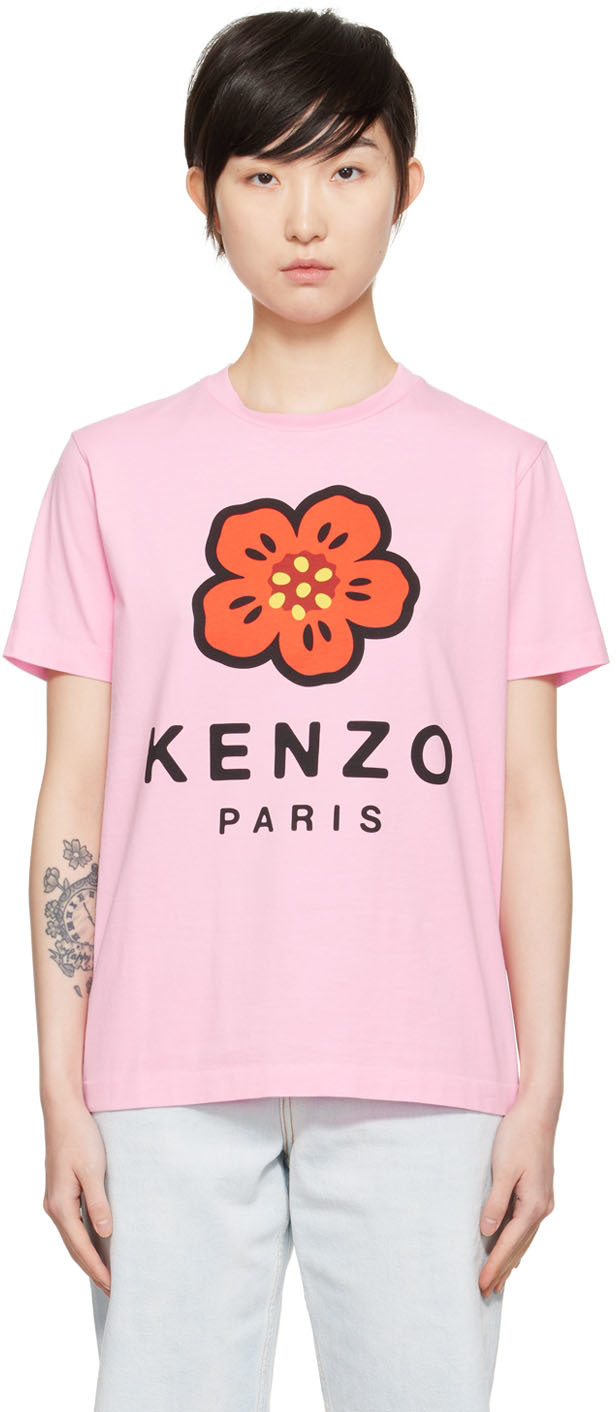 Kenzo Pink Kenzo Paris 'Boke Flower' T-Shirt