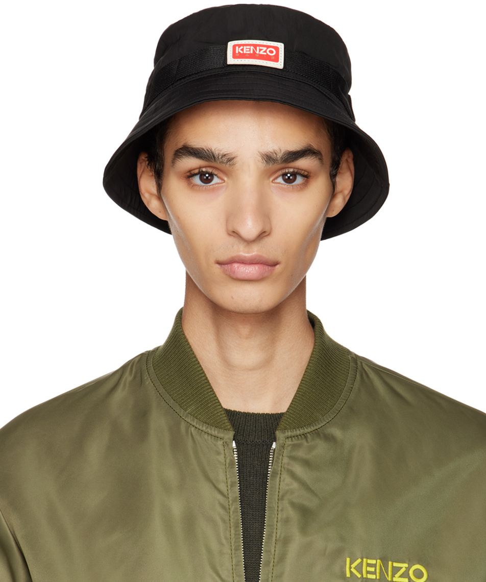 Black Kenzo Paris Jungle Bucket Hat