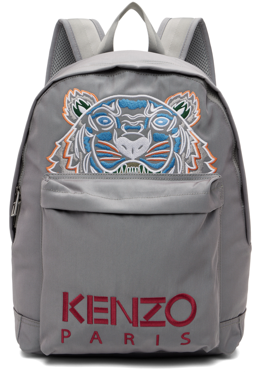 Kenzo Gray Kenzo Paris Tiger Backpack