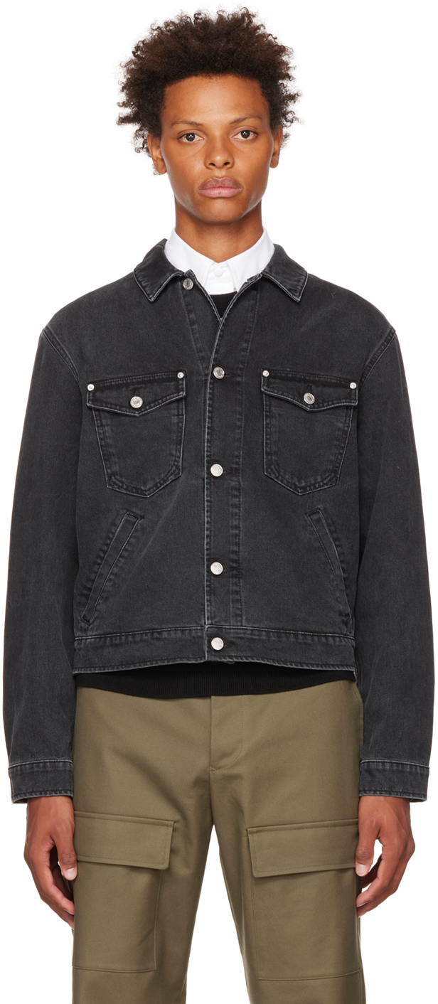 Black Kenzo Paris Flap Pocket Denim Jacket