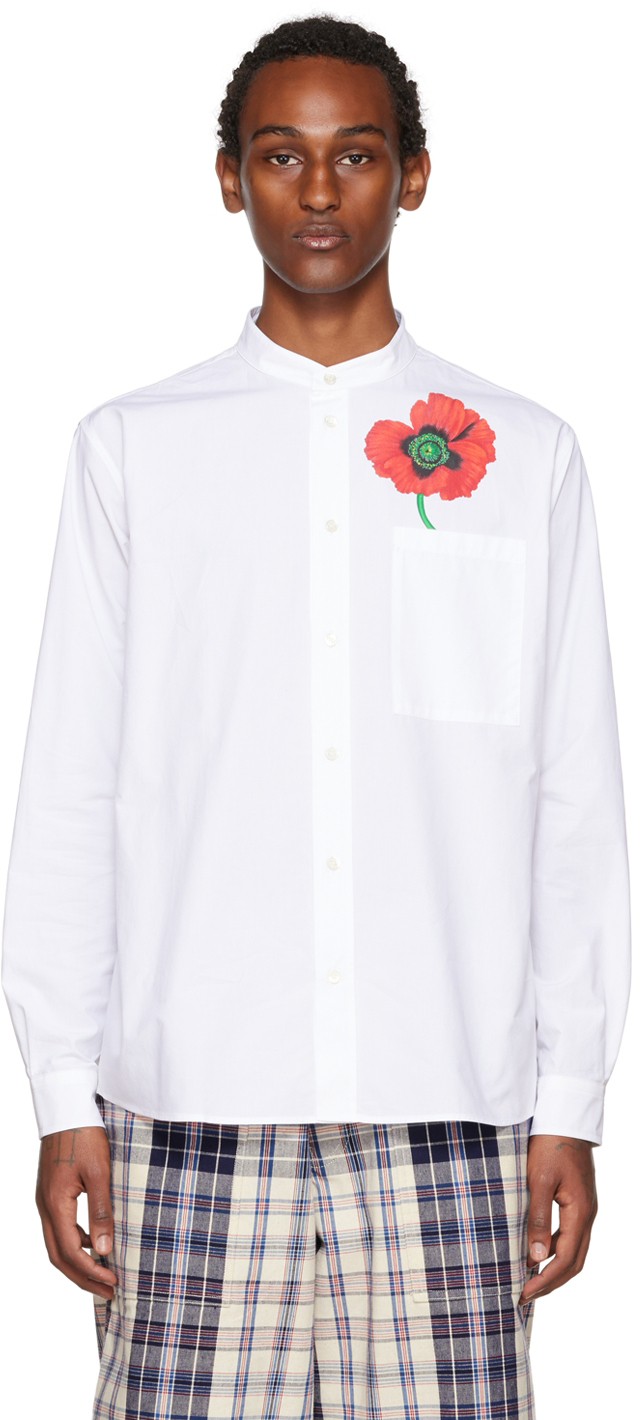 Kenzo White Kenzo Paris Poppy Shirt