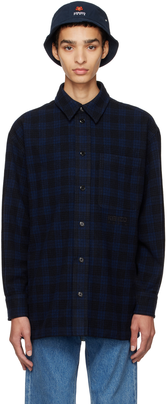 Navy blue clearance kenzo shirt