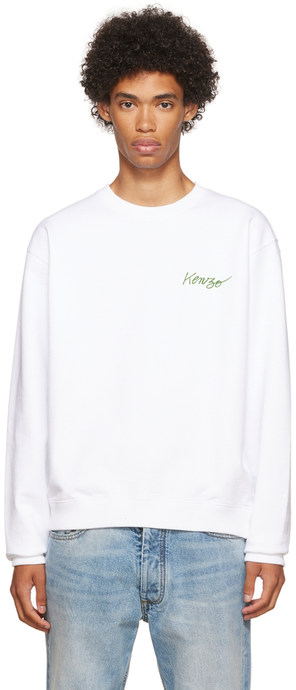 Kenzo White Poppy Sweatshirt