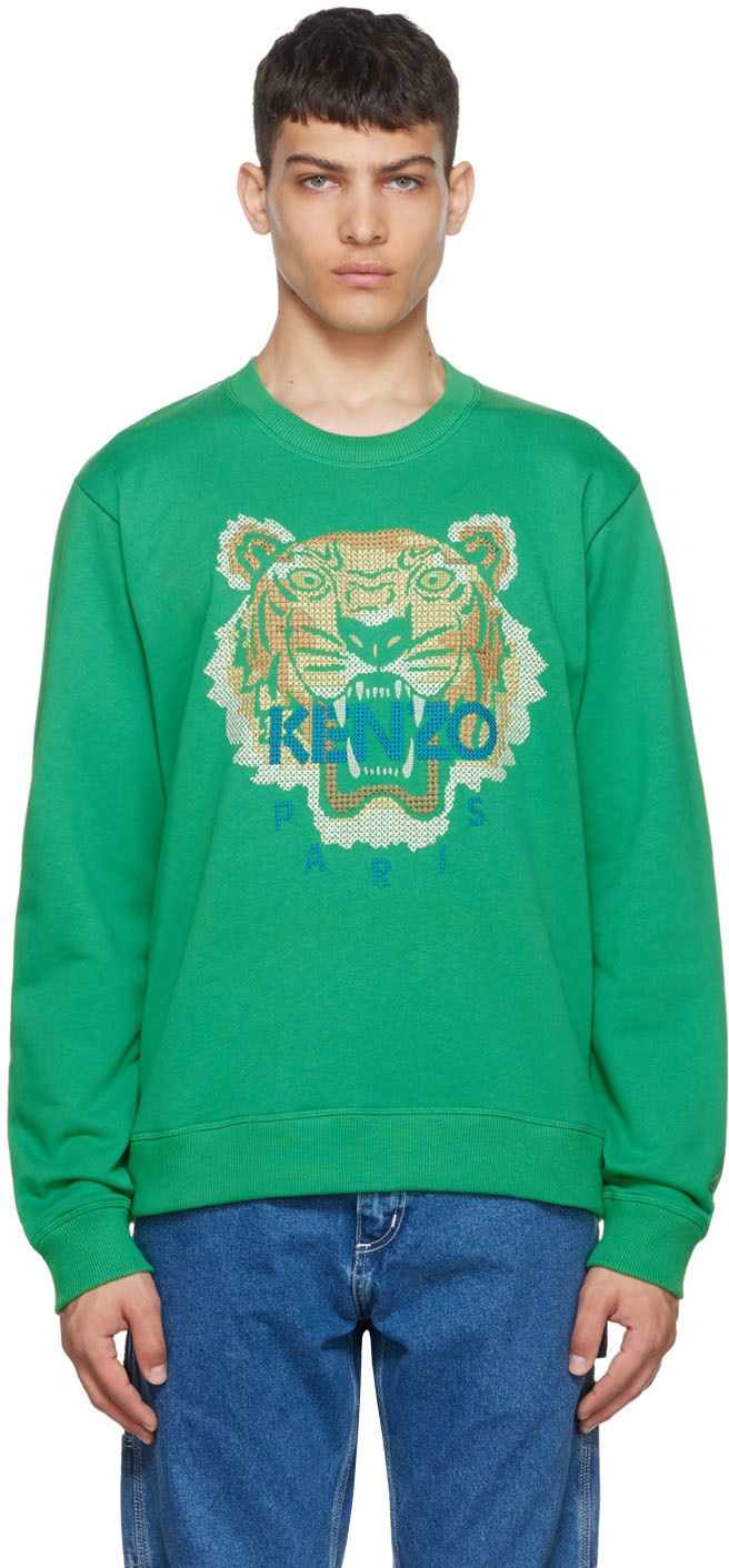 Kenzo Green Cotton Sweatshirt