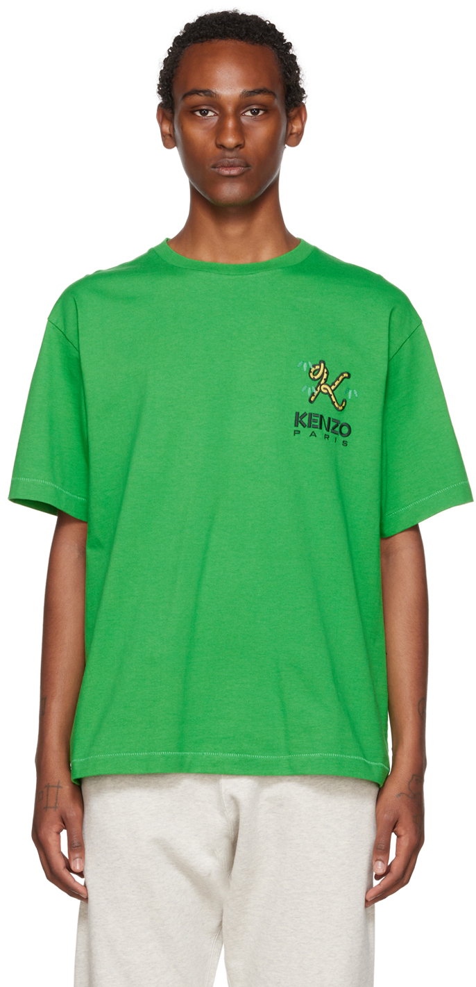 Kenzo Green Kenzo Paris Tiger Tail K T-Shirt