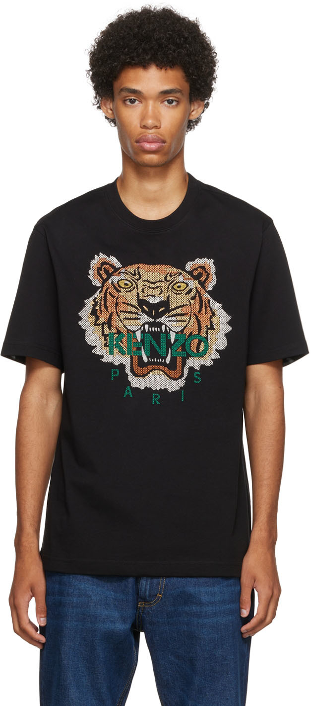 Kenzo: Black Tiger T-Shirt SSENSE
