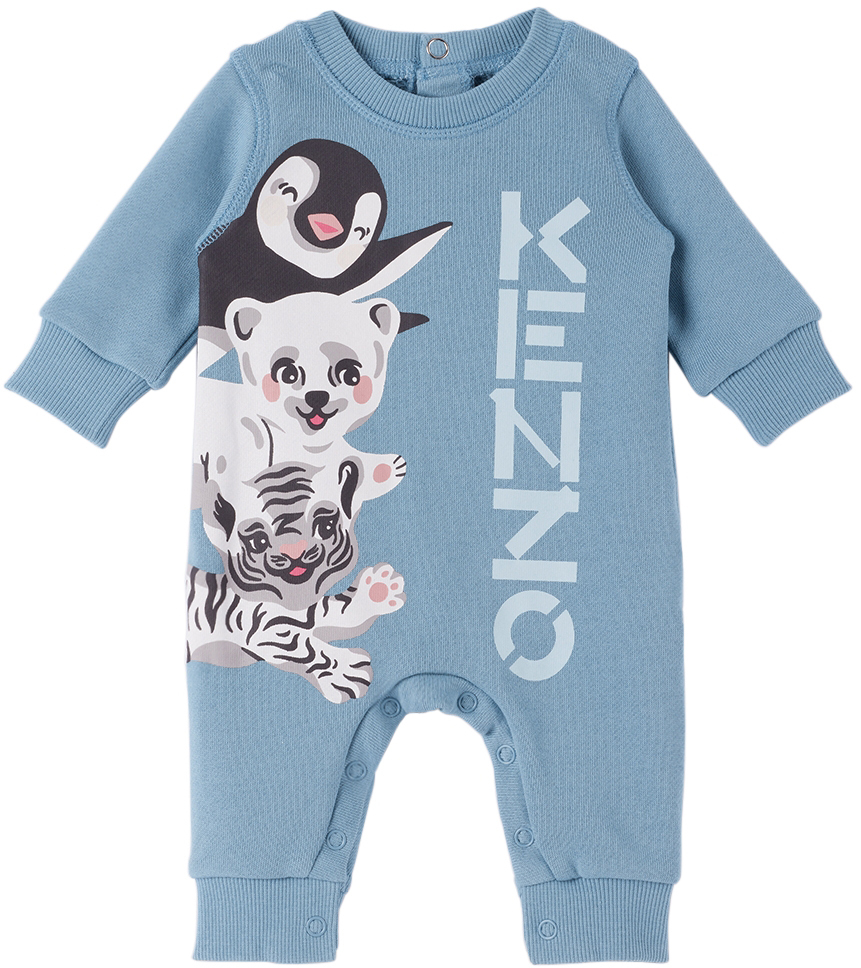 personeelszaken Vesting Verwacht het Baby Blue Arctic Animals Jumpsuit by Kenzo | SSENSE