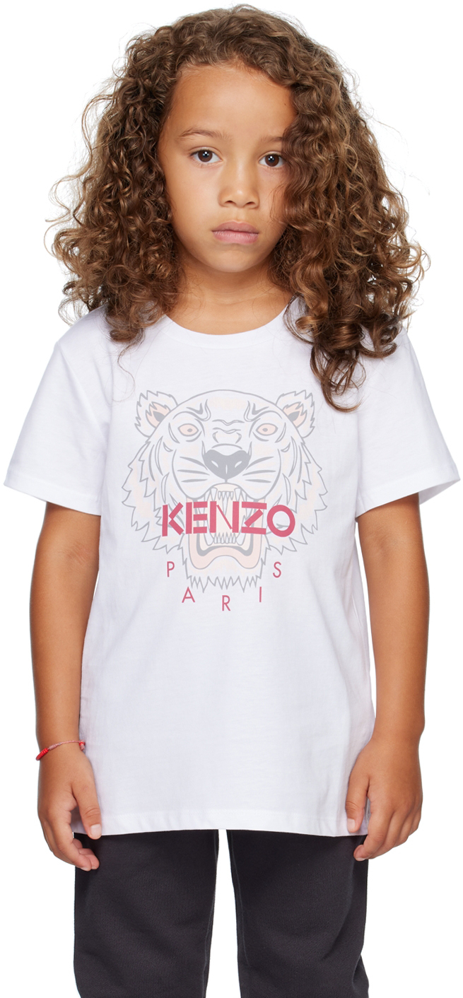 Sandalen Voorkomen rechtop Kids White Tiger T-Shirt by Kenzo | SSENSE