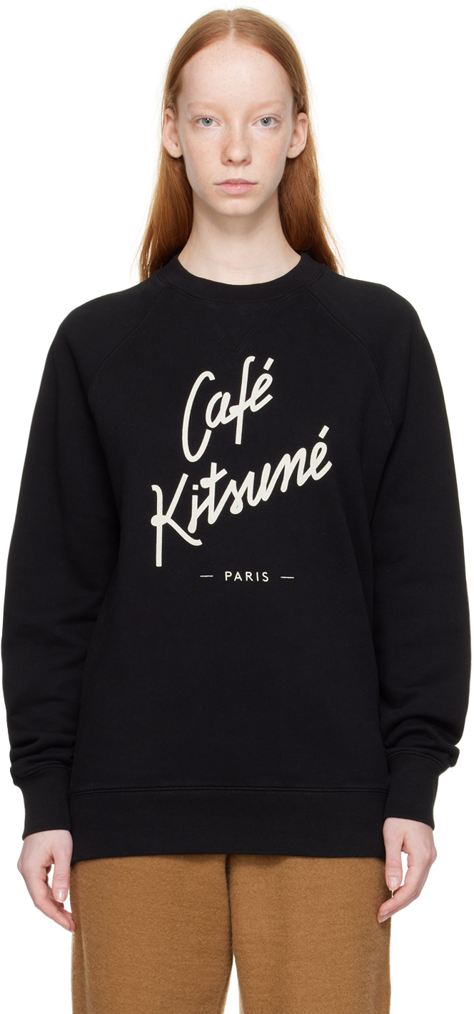 Black 'Cafe Kitsune' Sweatshirt