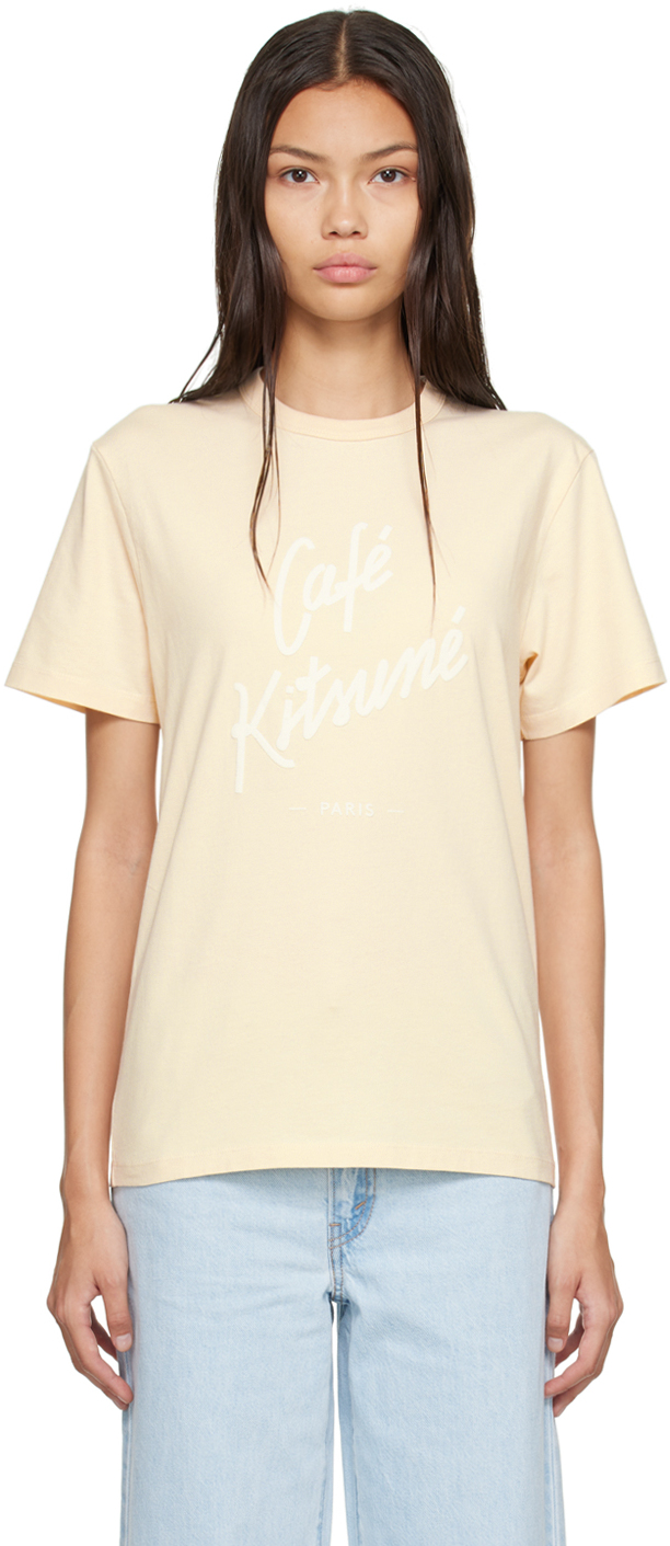 MAISON KITSUNÉ OFF-WHITE CAFE KITSUNE CLASSIC T-SHIRT