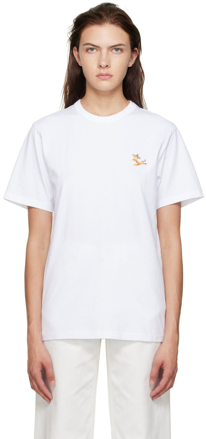 Maison Kitsuné: White Chillax Fox T-Shirt | SSENSE