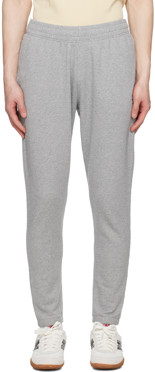 Maison Kitsuné Grey Fox Lounge Trousers In H150 Grey Melange