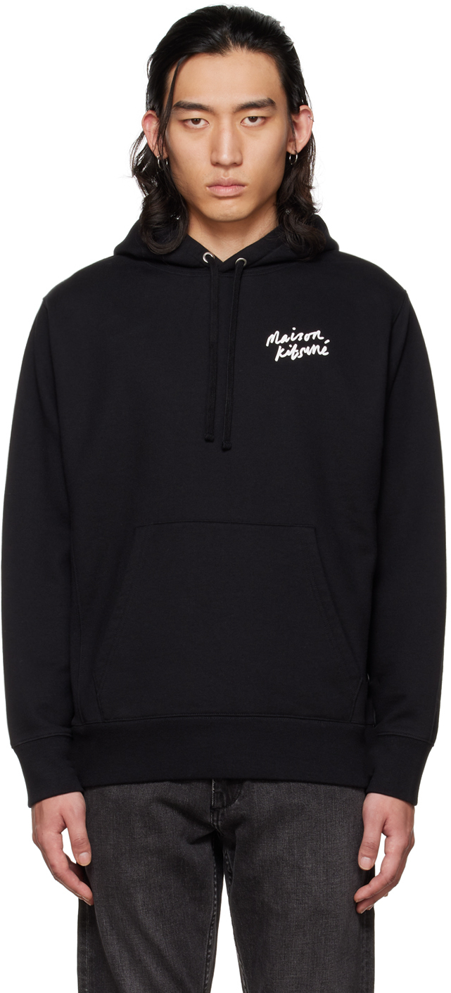 Maison Kitsuné Black Mini Handwriting Hoodie