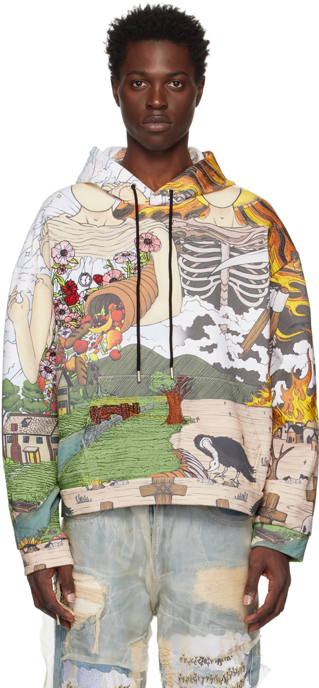 Who Decides War by MRDR BRVDO: Multicolor Transition Hoodie | SSENSE Canada