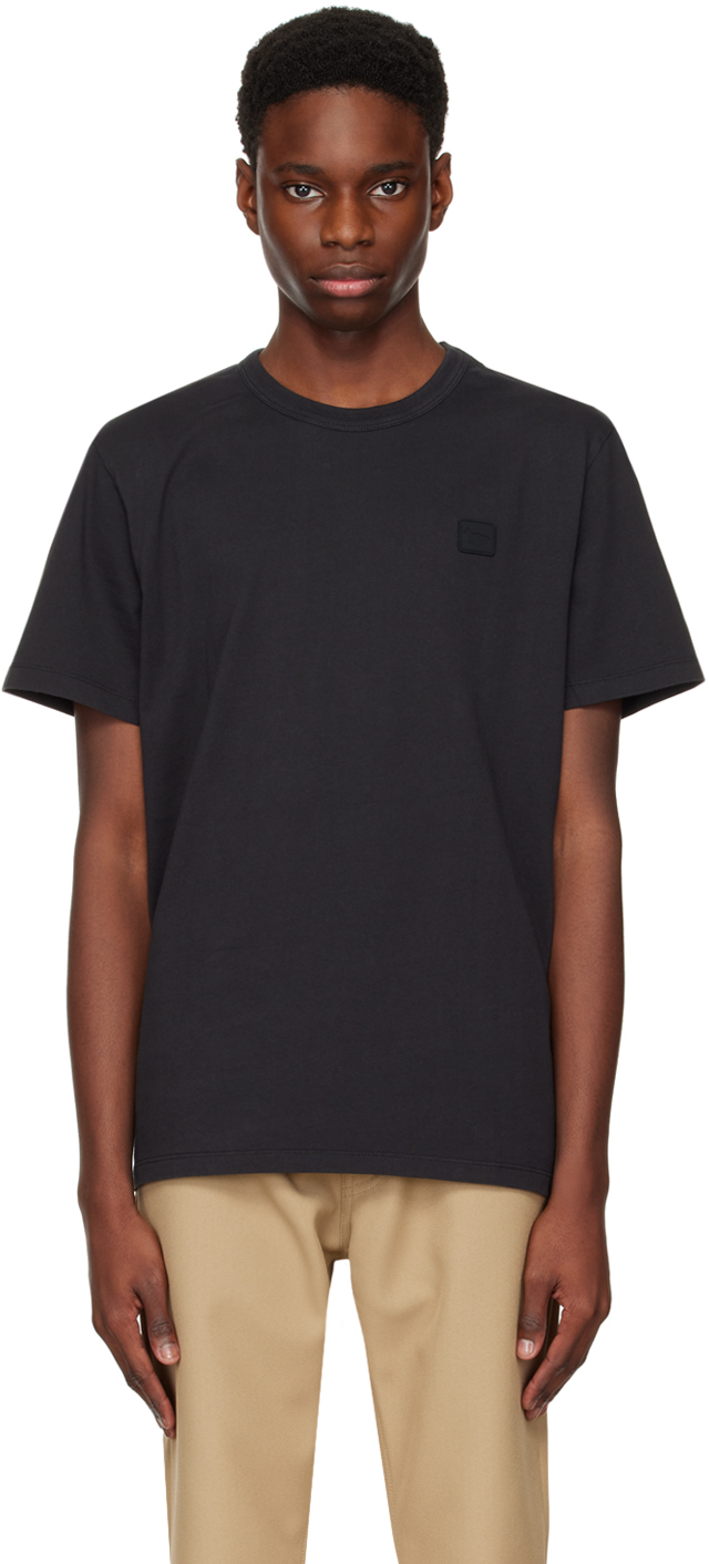 Black Profile Fox T-Shirt by Maison Kitsuné on Sale