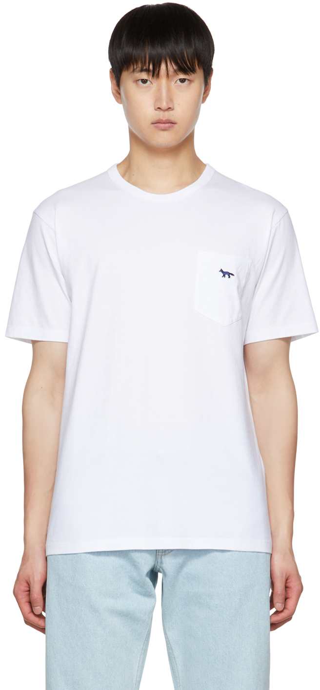 Homme Vêtements T-shirts T-shirts à manches courtes T-shirt marine à logo de renard Maison Kitsuné pour homme 