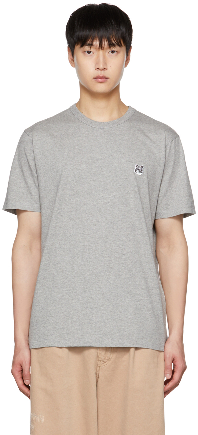 Maison Kitsuné Gray Fox Head T-Shirt