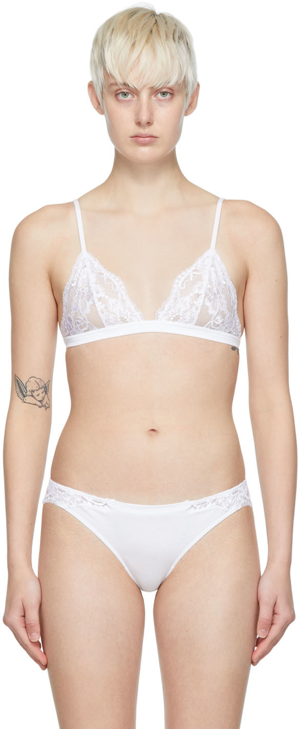 White Souple Triangle Bra