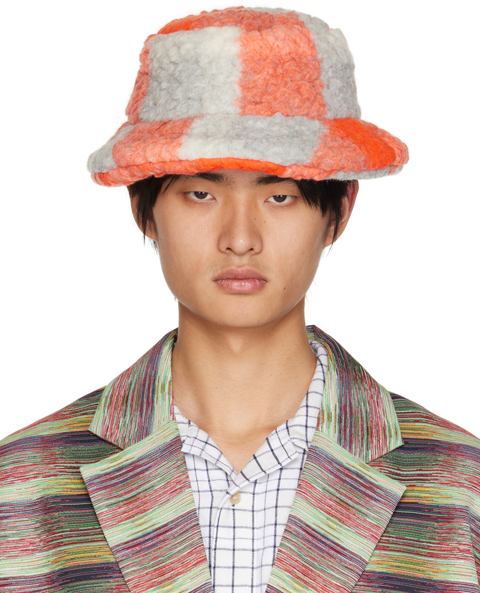 Henrik Vibskov Orange & Gray Ahoy Hat