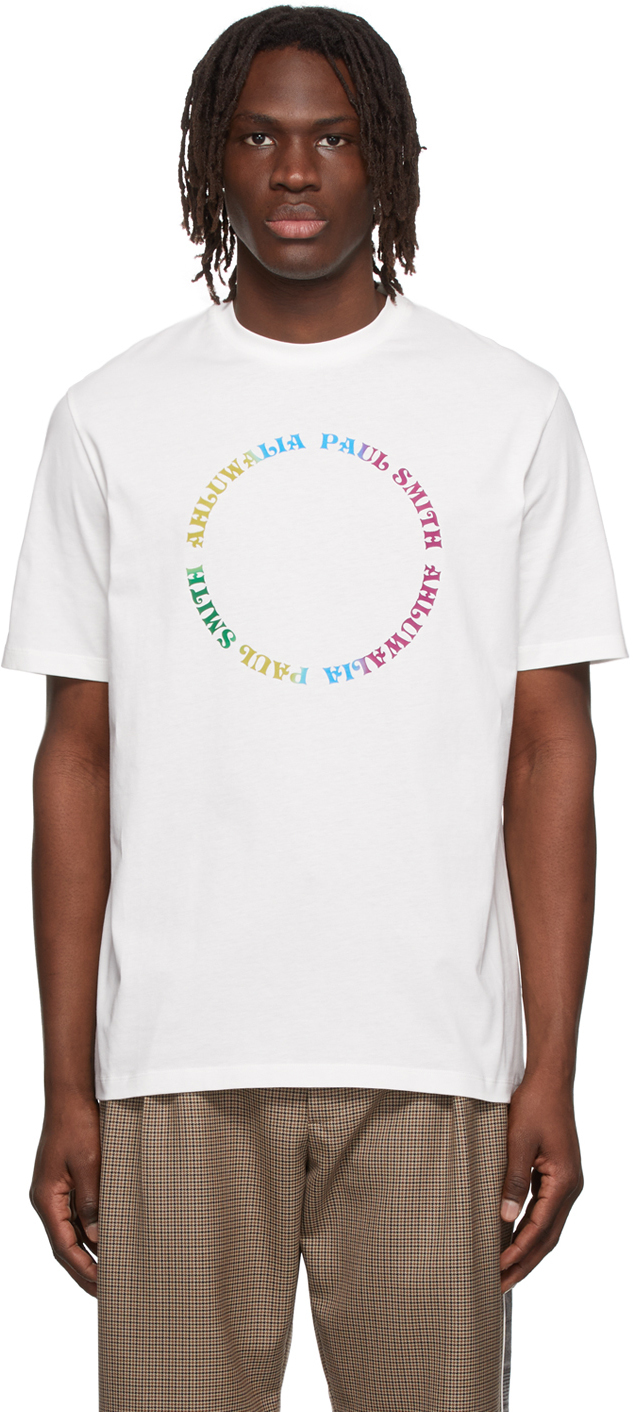 Ahluwalia &PaulSmith SSENSE Exclusive White T-Shirt