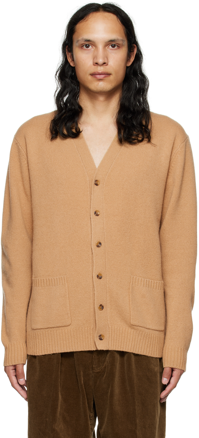 Khaki Elbow Patch 7G Cardigan