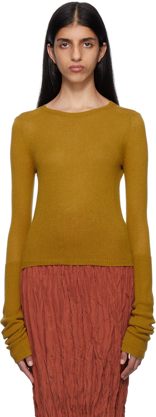 Maria McManus Yellow Open Stitch Sweater