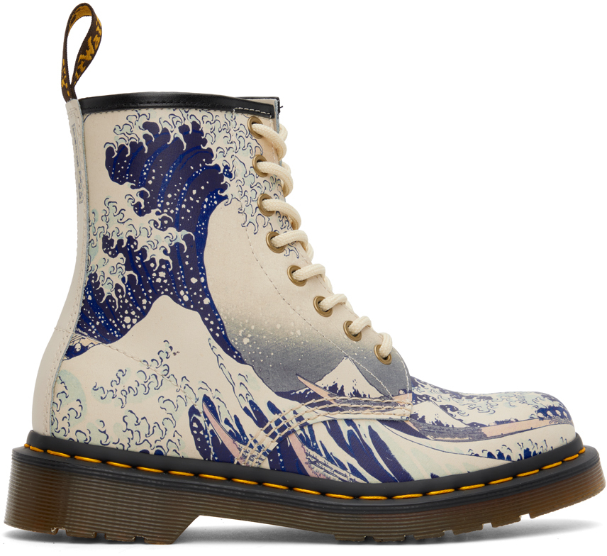 Dr. Martens Off-White The Met Edition 1460 Great Wave Boots