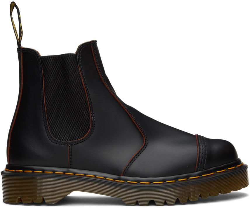 Dr. Martens Black 2976 Vintage 'Made In England' Chelsea Boots
