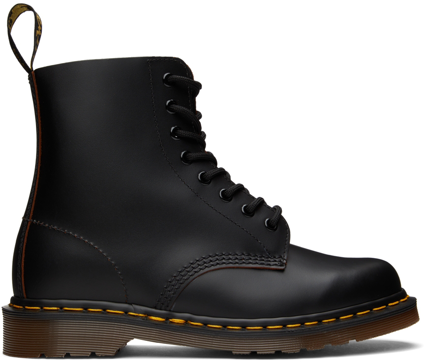 Dr. Martens: Black 'Made In England' 1460 Boots | SSENSE