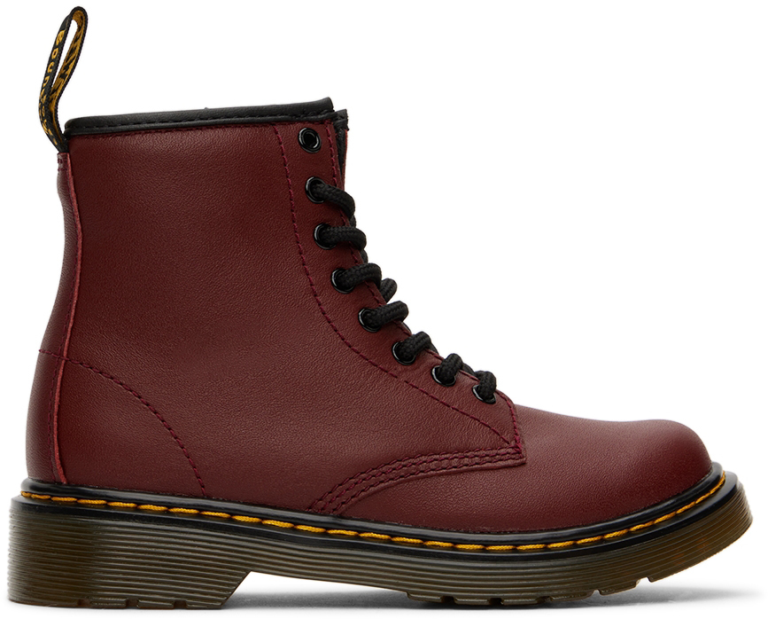 Shop Dr. Martens' Kids Red 1460 J Big Kids Boots In Cherry Red