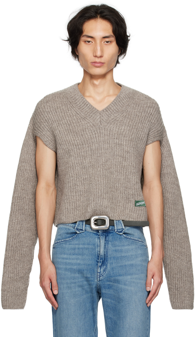 Taupe Cutout Sweater