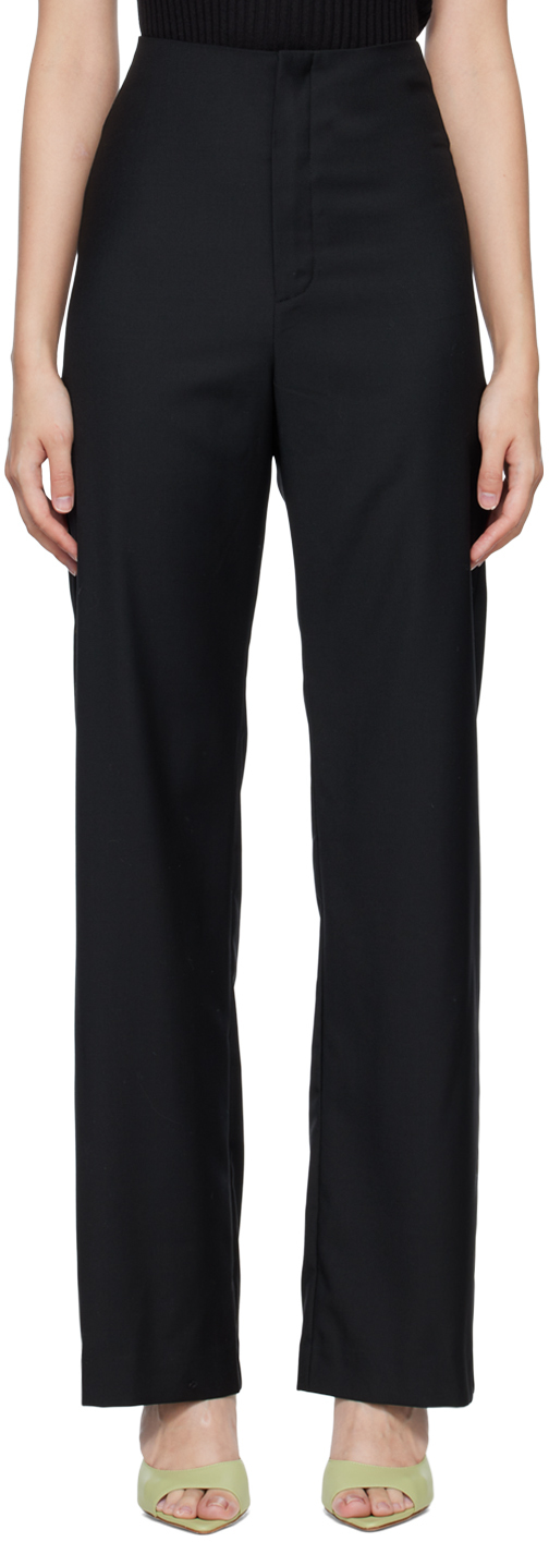 Black High Waisted Ally Trousers