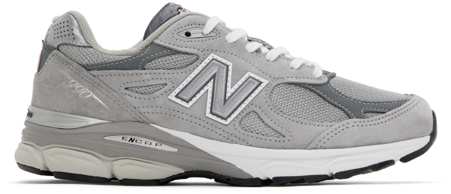 new balance gray made in usa 990v3 core sneakers