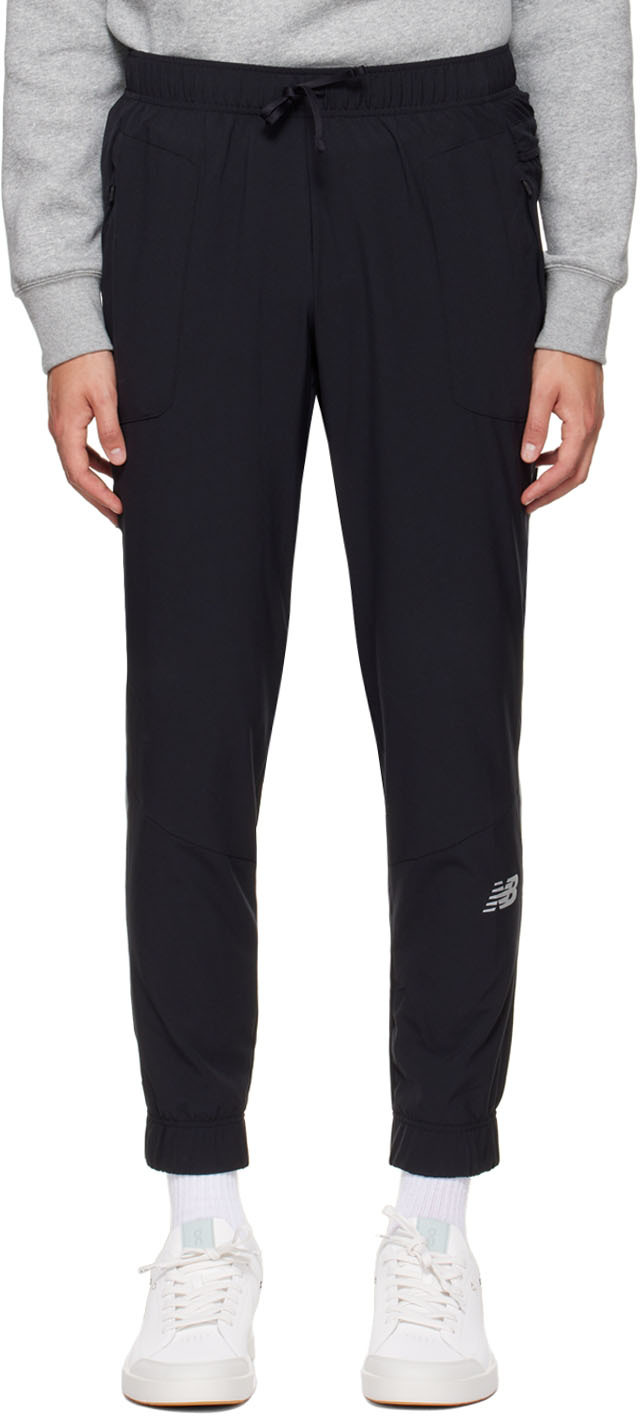 Black Tapered Lounge Pants by New Balance on Sale