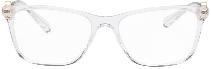 Versace Transparent Rectangular Glasses